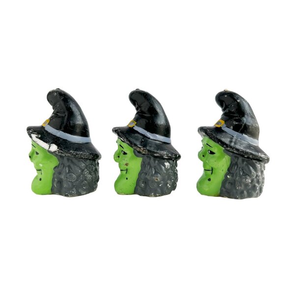 Vintage Halloween Witch and Pumpkin Candles - Picture 2 of 7